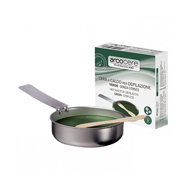 Arcocere Epilační vosk s pánvičkou Cera A Caldo Green (Hot Wax) 120 g