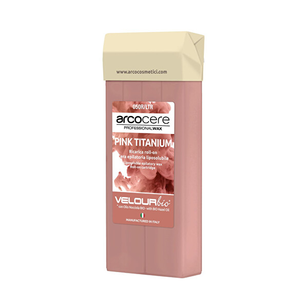 Arcocere Epilační vosk Professional Wax Pink Titanium Bio (Roll-On Cartidge) 100 ml