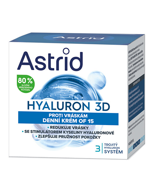 Astrid Astrid Denný pleťový krém proti vráskam SPF 15 Hyaluron 3D 50 ml