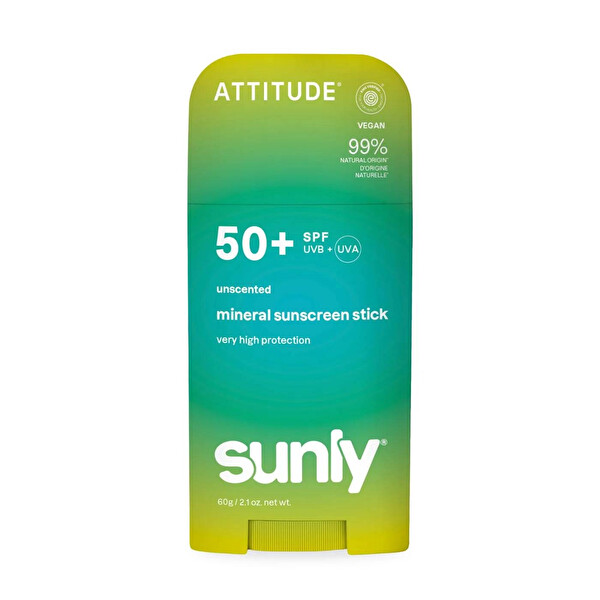 Attitude Attitude Minerálny opaľovací krém v tyčinke SPF 50 Sunly Stick 60 g