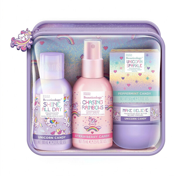 Baylis & Harding Baylis & Harding Baylis & Harding Darčeková sada starostlivosti o telo v taštičke - Unicorn, 4ks