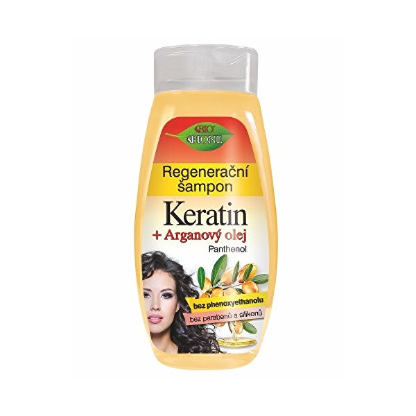 Levně Bione Cosmetics Regenerační šampon Keratin + Arganový olej s panthenolem 400 ml