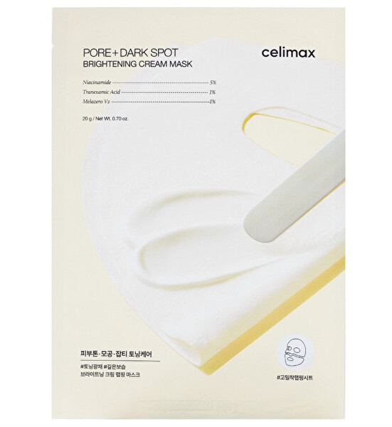 Celimax Celimax Plátienková maska Pore+Dark Spot Brightening Cream Mask 4 x 20 g