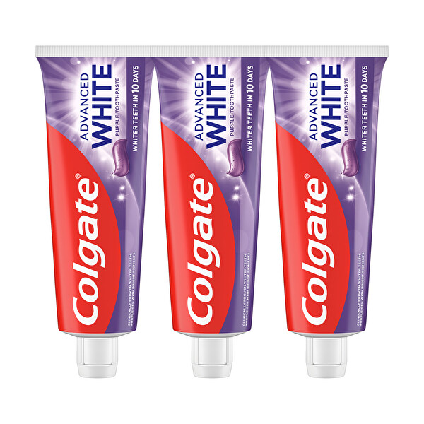 Colgate Colgate Zubná pasta Advanced White Purple Trio 3 x 75 ml