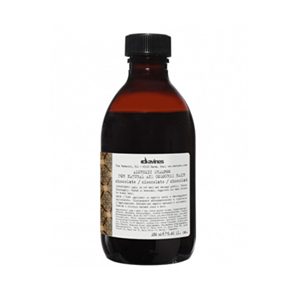 Davines Šampon zvýrazňující tmavě hnědou až černou barvu vlasů Alchemic (Chocolate Shampoo) 280 ml