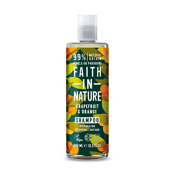 Faith in Nature Povzbuzující přírodní šampon pro normální až mastné vlasy Grapefruit & pomeranč (Invigorating Shampoo) 400 ml