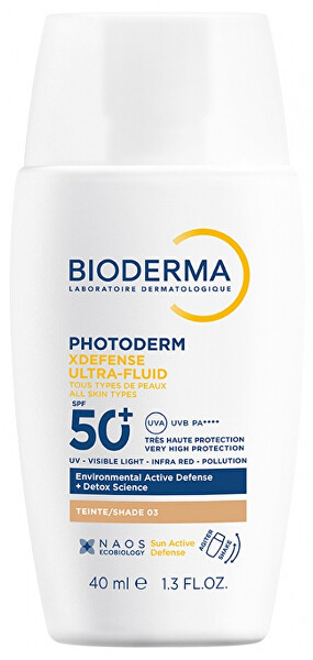 Bioderma Bioderma Tónovaný ochranný fluid SPF 50+ Photoderm (XDefense Ultra-Fluid Tinted) 40 ml 03