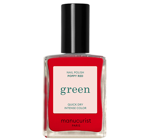 Manucurist Lak na nechty Green Natural Nail Colour 15 ml Poppy Red