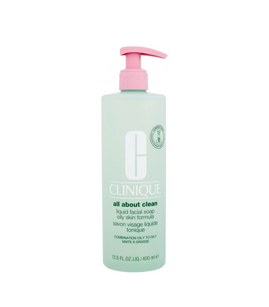 Clinique Clinique Tekuté čistiace mydlo na tvár pre zmiešanú až mastnú pleť All About Clean (Liquid Facial Soap Oily Skin) 400 ml