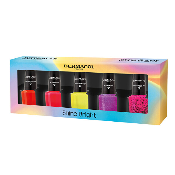 Dermacol Sada neónových lakov na nechty Shine Bright