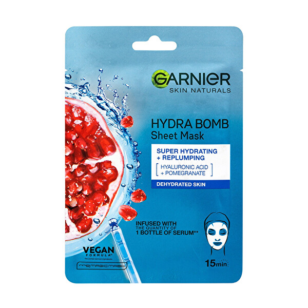 Garnier Garnier Super hydratačná vyplňujúca maska Moisture&Aqua Bomb (Skin Tissue Superhydrating Mask) 28 g