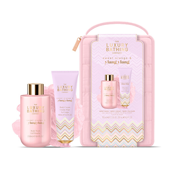 Grace Cole Grace Cole Darčeková sada starostlivosti o telo v taštičke Pomaranč & Ylang Ylang 3 ks