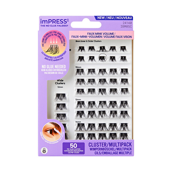 KISS KISS Trsové riasy imPRESS Pre-glued Cluster Multi 05