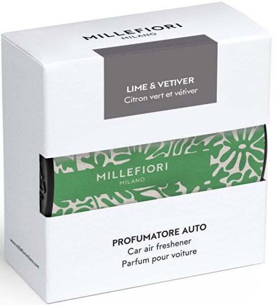 Millefiori Milano Millefiori Milano Vôňa do auta Textil Floral Lime & Vetiver - zelená