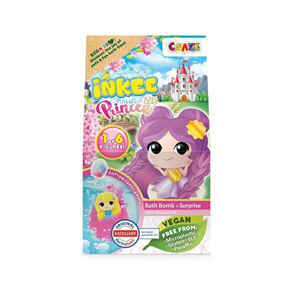 INKEE INKEE Kúpeľová bomba s prekvapením Princess 100g