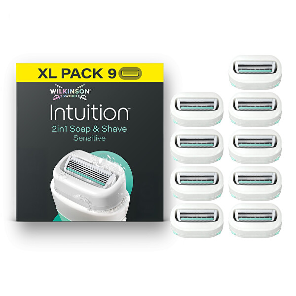 Wilkinson Sword Náhradná hlavica Intuition 2v1 Soap and Shave Sensitive 9 ks