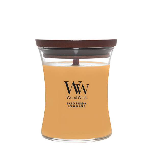 WoodWick WoodWick Vonná sviečka váza stredná Golden Bourbon 275 g