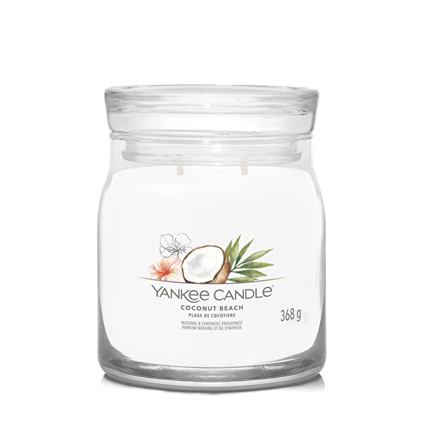 Yankee Candle Yankee Candle Aromatická sviečka Signature sklo strednej Coconut Beach 368 g