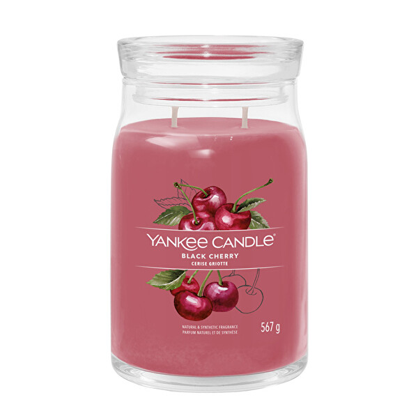 Yankee Candle Yankee Candle Aromatická sviečka Signature sklo veľké Black Cherry 567 g