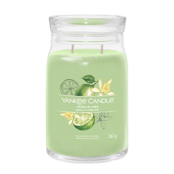Yankee Candle Yankee Candle Lumânare aromatică Signature sticlă mare Vanilla Lime 567 g