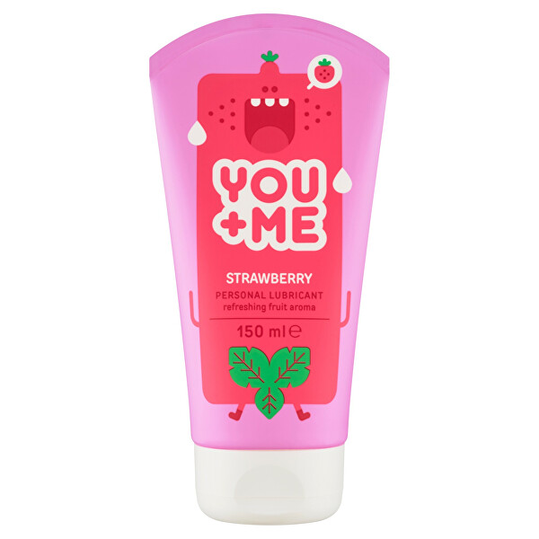 YOU+ME Lubrikačný gél Strawberry 150 ml