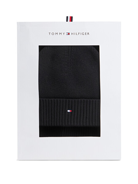 Tommy Hilfiger Tommy Hilfiger Set de damă - căciulă și fular Flag AW0AW19136BDS