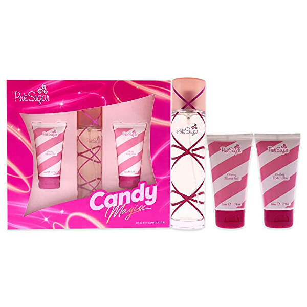 Aquolina Pink Sugar Candy Magic - EDT 100 ml + tělové mléko 50 ml + sprchový gel 50 ml