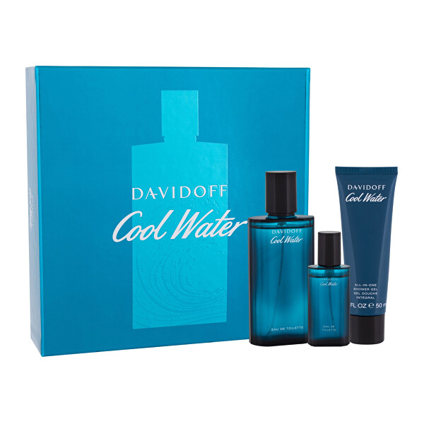 Davidoff Cool Water Man - EDT 75 ml + sprchový gel 50 ml + EDT 15 ml