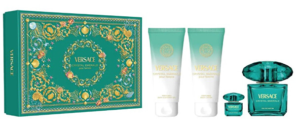 Versace Versace Crystal Emerald - EDP 90 ml + gel de duș 100 ml + loțiune de corp 100 ml + EDP 5 ml