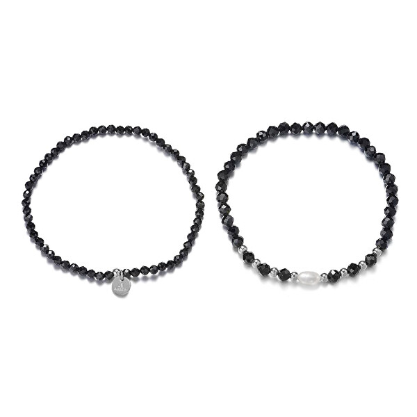 Agato Agato Set minerálnych náramkov so spinelom a perlou POL-SET04PS