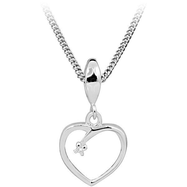 Art Diamond Stříbrný náhrdelník s diamantem DAGS806/50 (řetízek, příívěsek)
