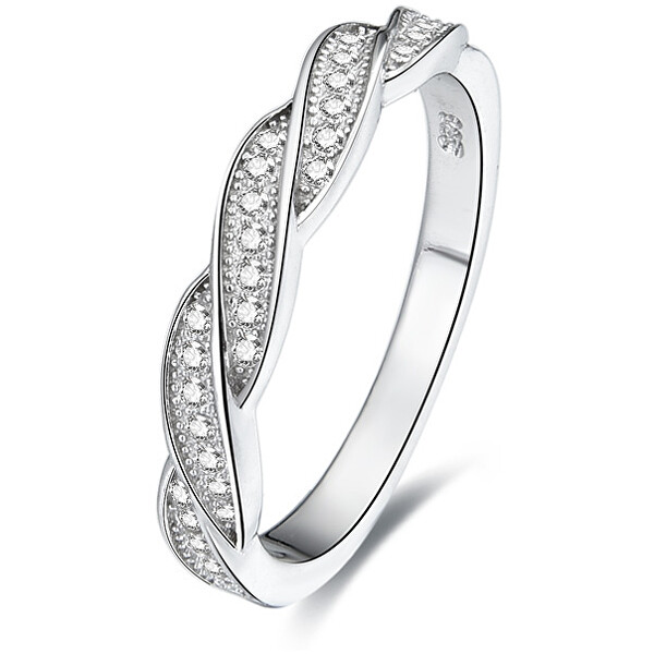 Beneto Stříbrný prsten s krystaly AGG184 55 mm