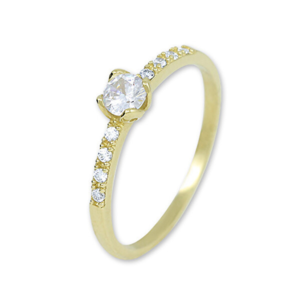 Brilio Zlatý prsten s krystaly 229 001 00858 50 mm