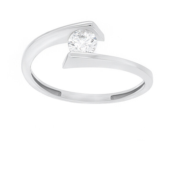 Levně Brilio Silver Elegantní stříbrný prsten se zirkonem SR037W 50 mm