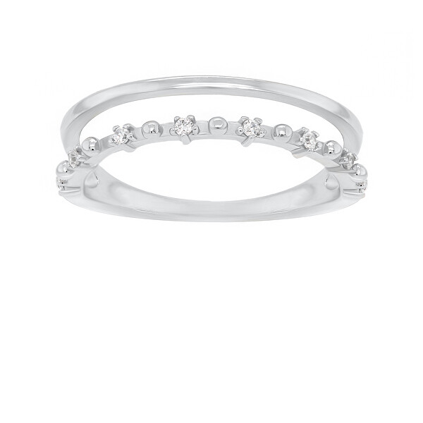 Brilio Silver Okouzlující stříbrný prsten se zirkony GR043W 50 mm