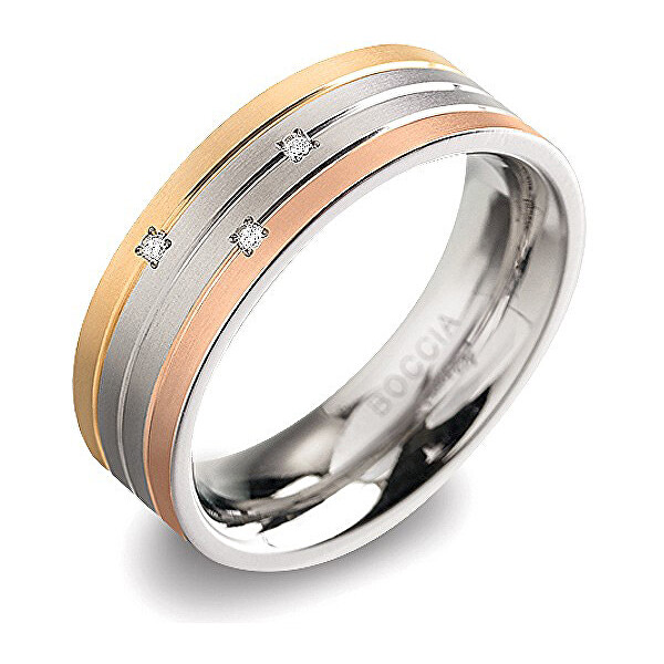 Boccia Titanium Titanový prsten s brilianty 0135-02 57 mm