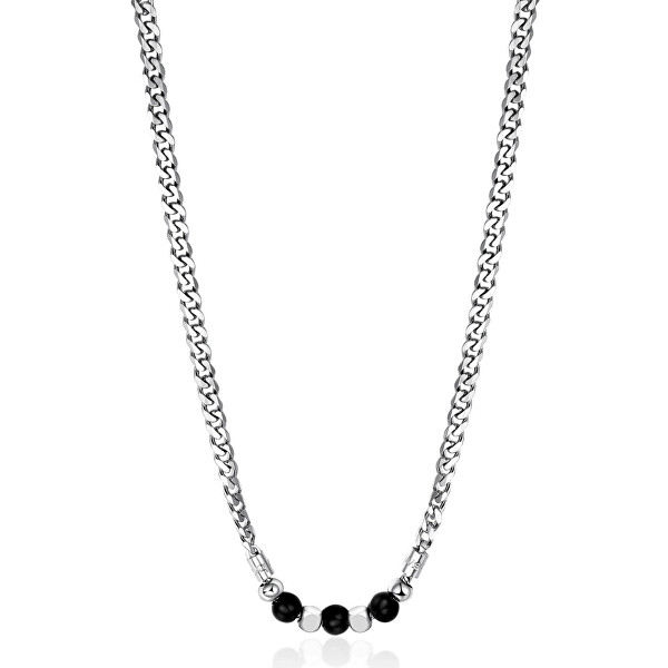 Brosway Fashion ocelový náhrdelník s korálky TJ MAN BTJNS107
