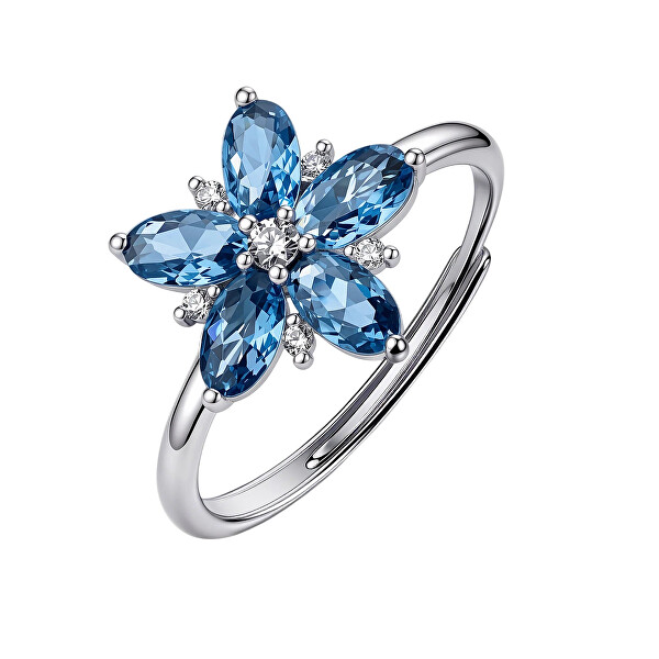 Brosway Brosway Kvetinový nastaviteľný prsteň Fancy Freedom Blue FFB142