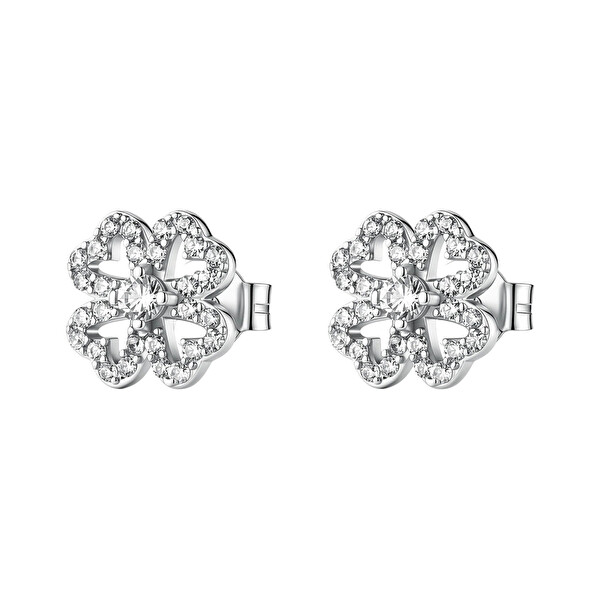 Brosway Brosway Strieborné náušnice Štvorlístok Fancy Infinite White FIW190