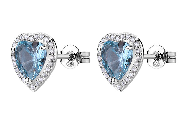 Brosway Brosway Cercei din argint în formă de inimă Fancy Cloud Light Blue FCL127