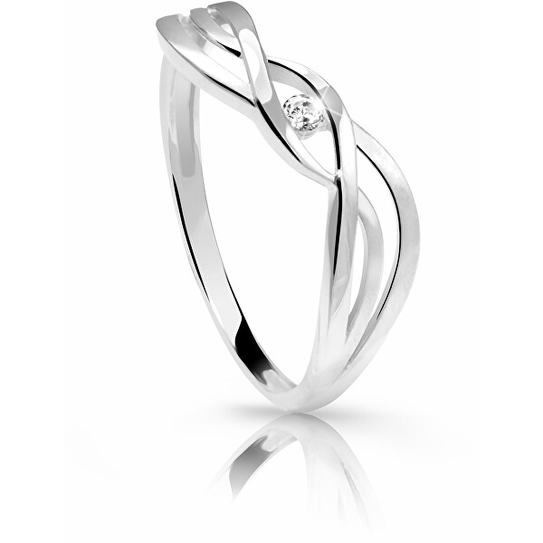 Cutie Diamonds Jemný prsten z bílého zlata s briliantem DZ6712-1843-00-X-2 58 mm