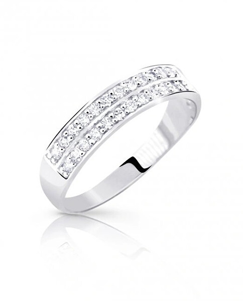 Cutie Diamonds Prsteň z bieleho zlata s trblietavými diamantmi DZ8037-10-X-2 66 mm