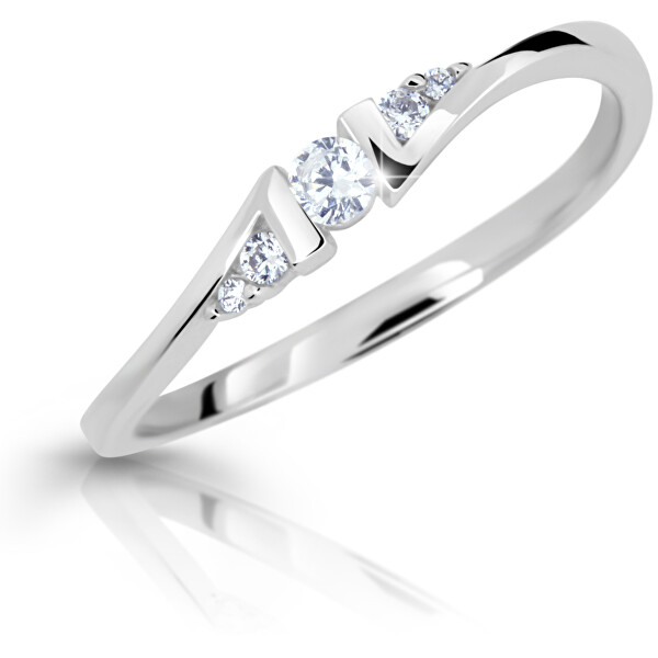 Cutie Diamonds Půvabný prsten z bílého zlata s brilianty DZ6720-3054-00-X-2 59 mm