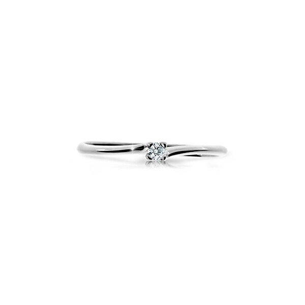 Cutie Diamonds Třpytivý prsten z bílého zlata s briliantem DZ6733-2948-00-X-2 48 mm