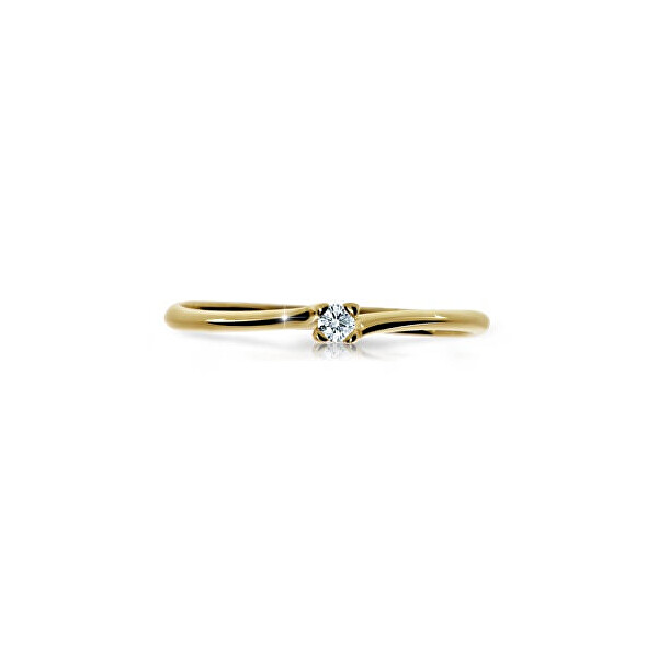 Cutie Diamonds Třpytivý prsten ze žlutého zlata s briliantem DZ6733-2948-00-X-1 59 mm