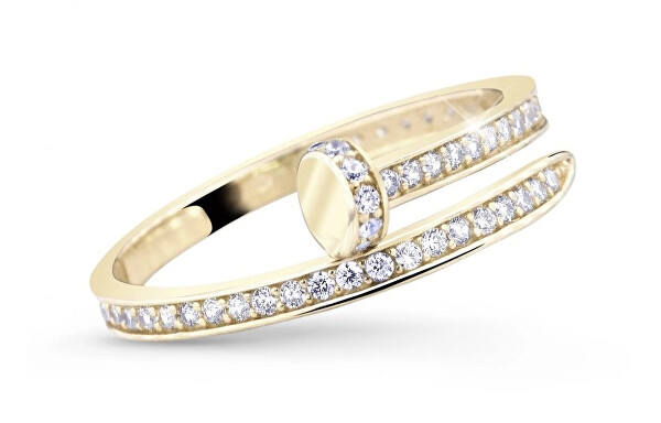 Cutie Jewellery Očarujúce prsteň zo žltého zlata so zirkónmi Z5020-10-X-1 66 mm