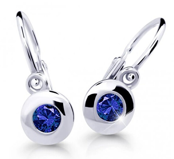 Cutie Jewellery Detské náušnice z bieleho zlata C2589-10-X-2 modrá