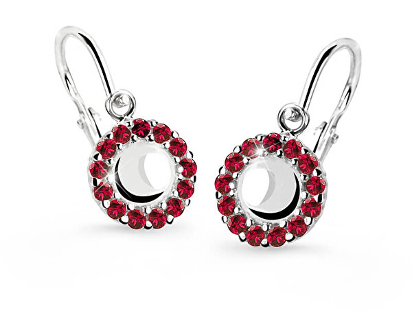 Cutie Jewellery Cutie Jewellery Detské náušnice z bieleho zlata C2750-10-X-2 červená