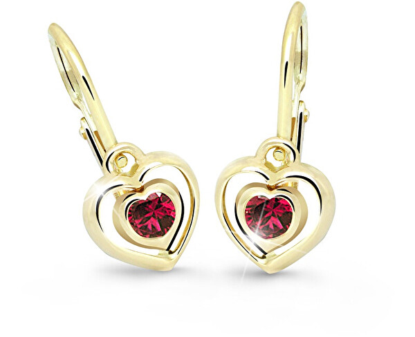 Cutie Jewellery Cutie Jewellery Detské srdiečkové náušnice C2752-10-X-1 červená