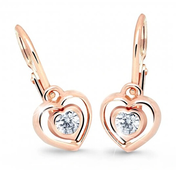 Cutie Jewellery Cutie Jewellery Detské srdiečkové náušnice C2752-10-X-4 biela